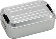 Skater AFT6B Aluminum Lunch Box, Silver, 6.7 x 4.3 x 2.2 inches (172 x 108 x 56 mm), 23.1 fl oz (600 ml), for Adults, Kids, Stylish, Single-Tier, Domed