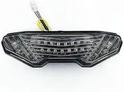 Motorcycle Indicators Turning For Y&amaha MT09 FZ09 FJ09 MT09 For Tracer 900/9/GT MT10 FZ10 LED Motorcycle Tail Signal Rear Stop Brake Light Flasher Running(Clear)