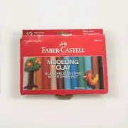 Faber Castell Vintage Modeling Clay NOS 12 Colors Blendable Extra Soft Never...