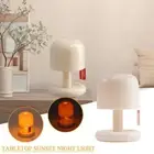 USB Rechargeable Mushroom Table Lamp Minimalist Desk Lights Bedside