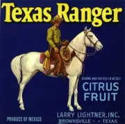 Brownsville Texas Ranger 2 Orange Crate Label Art Print