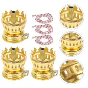 3 Pcs Oil Lamp Parts Standard Brass Bulb Kerosene Accessories Lamps