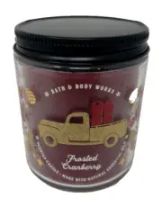 Bath & Body Works Gold Truck Frosted Cranberry 14.5 oz Scented Candle - NEW