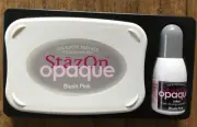 Tsukineko StazOn Permanent Solvent Ink Pad Set Reinker Opaque Blush Pink