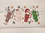 Stanley Holiday Cup Ready to Press Heat Transfer Screen Print DTF Transfer