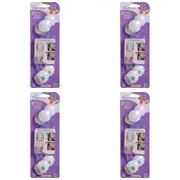 4x 3pc Dreambaby Ezy-Check Multi-Use Latch Child Proof Safety Cabinet Lock White