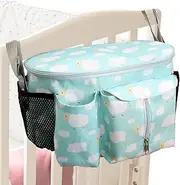 Baby Diaper Caddy Bag | Multifunctional Portable Large Capacity Diaper Bag with Lid | Diaper Tote for Diapers, Wipes and Toys, Stroller Organizer for Outdoor, Diaper Organizer
