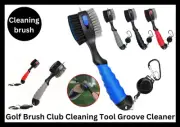 Golf Brush Club Cleaning Tool Groove Cleaner Hook to Bag For Iron & Wood Clubs