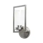Sunset Lighting 1-Light Wall Sconce, Bright Satin Nickel - F15001-80