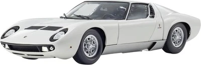 Kyosho Original 1/18 Lamborghini Miura P400 KS08314W White Diecast Miniature Car