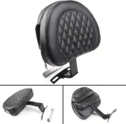 Driver Rider Backrest Pad For 07-17 FLSTF Heritage Softail Chrome AU