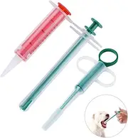 3 Pack Pet Pill Dispenser Dog Pill Gun Cat Pill Shooter Pill Applicator Tablet Capsule or Liquid Medical Feeding Tool Kit Syringes for Small Animals
