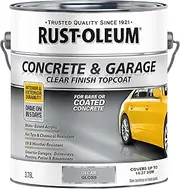 Rust-Oleum Concrete & Garage Floor Topcoat, Clear, 3.78L – Durable Gloss Finish