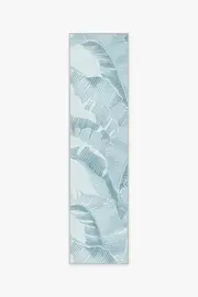 75' x 305' | Machine Washable Runner Rug | Kid & Pet Friendly | Indoor Rug | Banana Leaf Soft Blue Outdoor Rug by Gray Malin | Ruggable