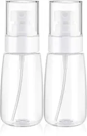 Spray Water Bottle Hair Mister, Fine Mist Stylist Sprayers 360 Empty Small Misting Spritzer, Perfume Atomizer with Pump Clear Containers 2PCS/2oz