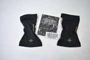 Tommie Copper Black Medium Compression Knee Sleeve 2 Pack Spandex Fabric