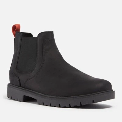 Clarks Men's Rossdale Top Black Leather Pull On Boot Size 10