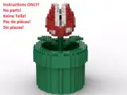 LEGO Super Mario Piranha Flower statue building instruction INSTRUCTIONS ONLY