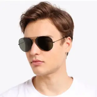 【RayBan 雷朋】經典飛官款 62mm大版墨綠鏡片 抗UV太陽眼鏡 RB3026 L2821 黑框 L2846 金框 寬臉適合 公司貨