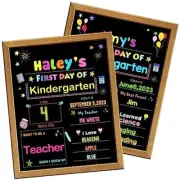 First Day & Last Day Of School Chalkboard With Frame, 1st Day of School Sign