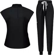 [Hailong Ming] Care Peeling Set, Quick-drying Work Clothes for Nurses, for Animal Care, Beauty Center, Spa