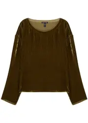 Eileen Fisher Velvet top - Brown - L (UK 18-20 / XL) L (UK 18-20 / XL)