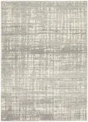 Mystique Silver White Crosshatch Rug
