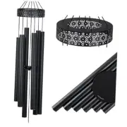 Large Wind Chimes for Outside Deep Tone - 48'' Wind Chimes Outdoor 48" Black