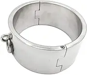 6cm High Stainless Steel Collar Lockable Collar Choker Sm Bondage Heavy Metal Necklace Choker Adult Restraints Sex Games for Men and Women