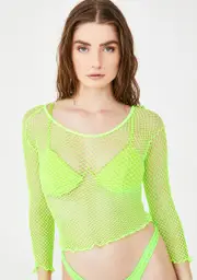 Persuasion Fishnet Crop Top