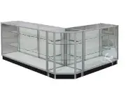 Combination Glass Showcase Display Cabinet Counter #KD4G+KD6G+KDCUS
