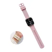 Nevenka Silicone Wave Pattern Watch Band Compatible with Apple Watch- LightPink
