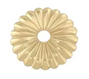 B&P Lamp Stamped Brass Rosette, 2 1/8" Dia.