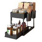 Multifunctional Kitchen Rack Pull-Out Spice Rack Double-Layer Cabinet5796
