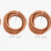 StitchMaster Leather Treadle Belts - 2-Pack Sewing Machine Drive Belts with Hook