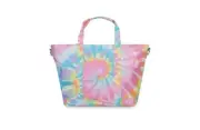 Stoney Clover Lane Classic Pastel Tie Dye Mini Zip Tote Bag With Shoulder Strap