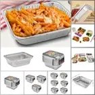 Foil Tray Disposable Container With Lid BBQ Oven Baking Roasting Takeaway Tray