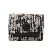 Fashion Plush Splicing Messenger Bags Women Small Square Chain Purse Casual Shoulder Crossbody Satchel Pouch