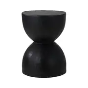Oikiture Side Table Coffee Bedside End Stool Stand Concrete Outdoor Indoor Black