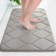 Memory Foam Bathroom Rugs, Ultra Soft & Non-Slip Bath Mat, 24''x16'' Grey