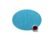 Environmentally PVC placemats Oval Table mat Non-Slip heatproof Table mat - BLUE