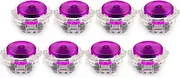 8pcs 30mm Low Profile Mechanical Buttons with Kailh GHOST POM Switches Hot-swappable for Fightting game Controller (Clear Purple)