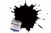 Humbrol Enamel 201 Black Metal 14mL Paint