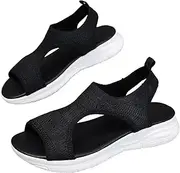 [ZPLxi] Women's Orthotic Sandals, Men Summer Knit Mesh Washable Slingback Orthopedic Slide Walking Sandals Arch Support Casual Wedge Comfort Non Slip Sandals Slippers Shoes