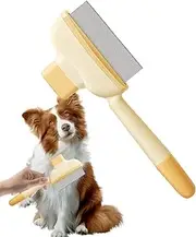 Dog Flea Comb,Multifunctional Pet Comb | Cat Brush Self-cleaning for Kitten Hair Dematting, Professional Puppy Grooming Tools