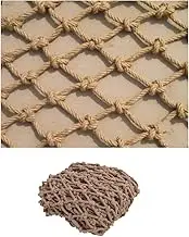 bandezid Decorative Jute Hemp Netting,Jute Twine String Netting Decking Rope Net Garden Bundling Net Adults Fitness Jute Net Hammock Thickened Coarse Hemp-Hemp rope 1x1m(3.3x3.3ft)