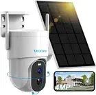 4MP QHD Solar Security Camera Outdoor Wireless Wifi, 360° PTZ Surveillance Came