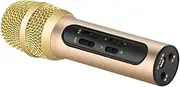SUPVOX 1 Microphone Sound Card Portable Handheld Singing Microphone for Karaoke Live Performances Church School