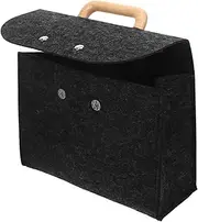 jojofuny Elegant Handle Felt Business Storage Bag Sophisticated Tote Organizer for Documents and Files and Timeless Design for Professional Use