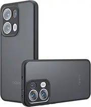 [JeLLYPIE] for Oppo Reno 13 F Case, Matte Translucent Skin-Touch Shockproof Smooth Bumper Cover for Oppo Reno 13F, Black